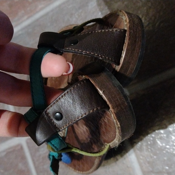 bottega veneta classic mink green yellow blue braided leather thong sandal 38 - Picture 7 of 10